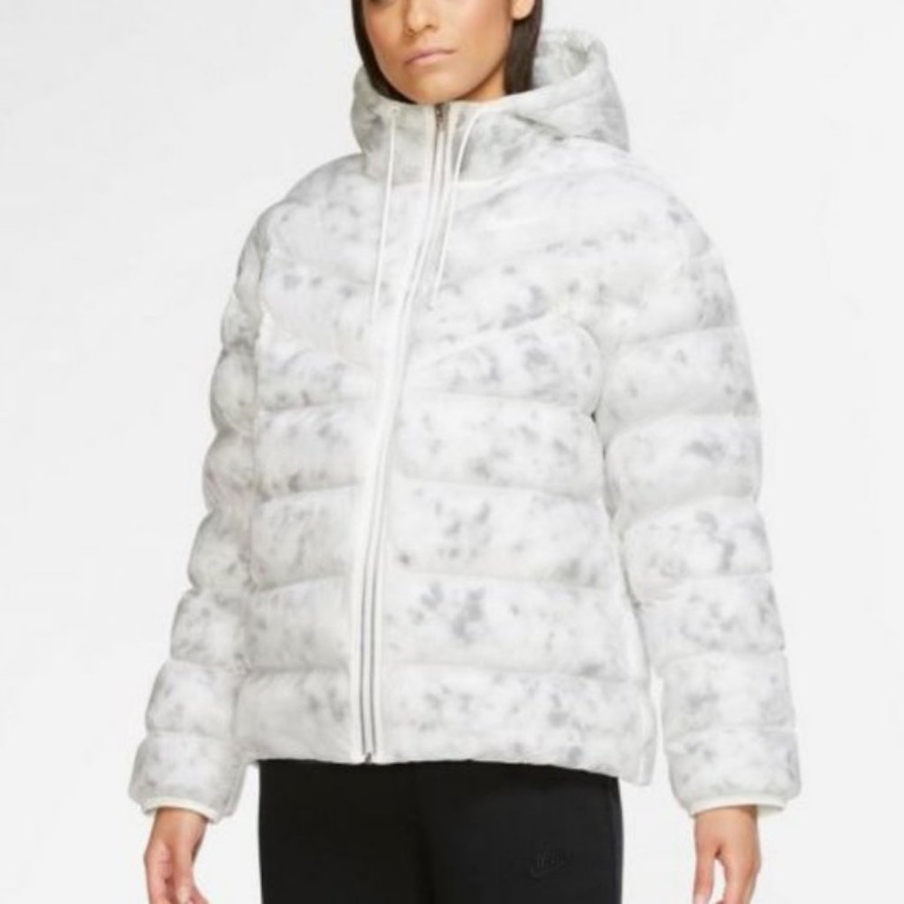 Nike Women's Marble EcoDown Puffer Coat Jacket Small